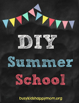 DIY Summer School. Fun ideas for each day of the week and simple activities to stop the "summer slide" (forgetting what you know over the summer)>
