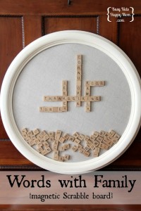 Scrabble Wall Art with a DIY Magnetic Scrabble Board